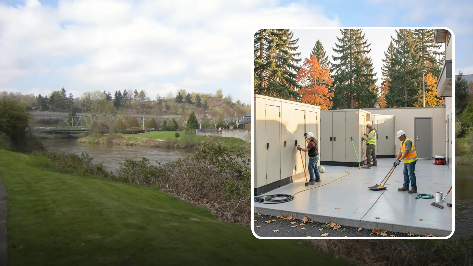 Municipal Restroom Construction in Tukwila, King County, WA - Build durable public restroom facilities engineered for high traffic, vandal resistance, and accessibility compliance.