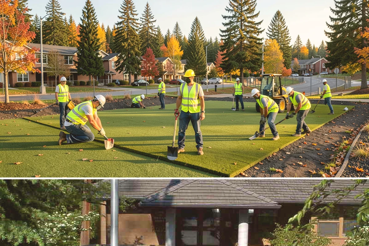 Municipal Restroom Construction in Yarrow Point, King County, WA - Underground utility work and foundations proceed most reliably during the drier construction season.