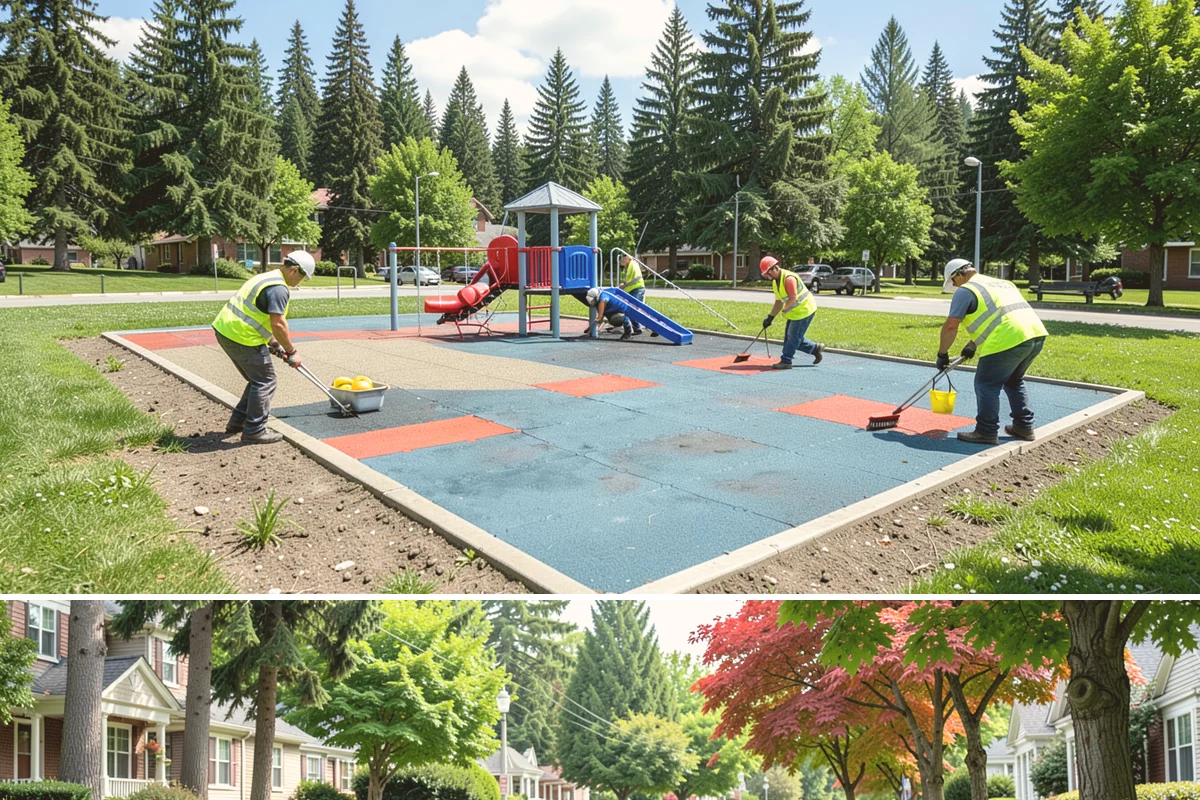 Municipal Retaining Wall Construction in Beaux Arts Village, King County, WA - Dry summer conditions keep excavations stable and allow proper compaction of engineered backfill.