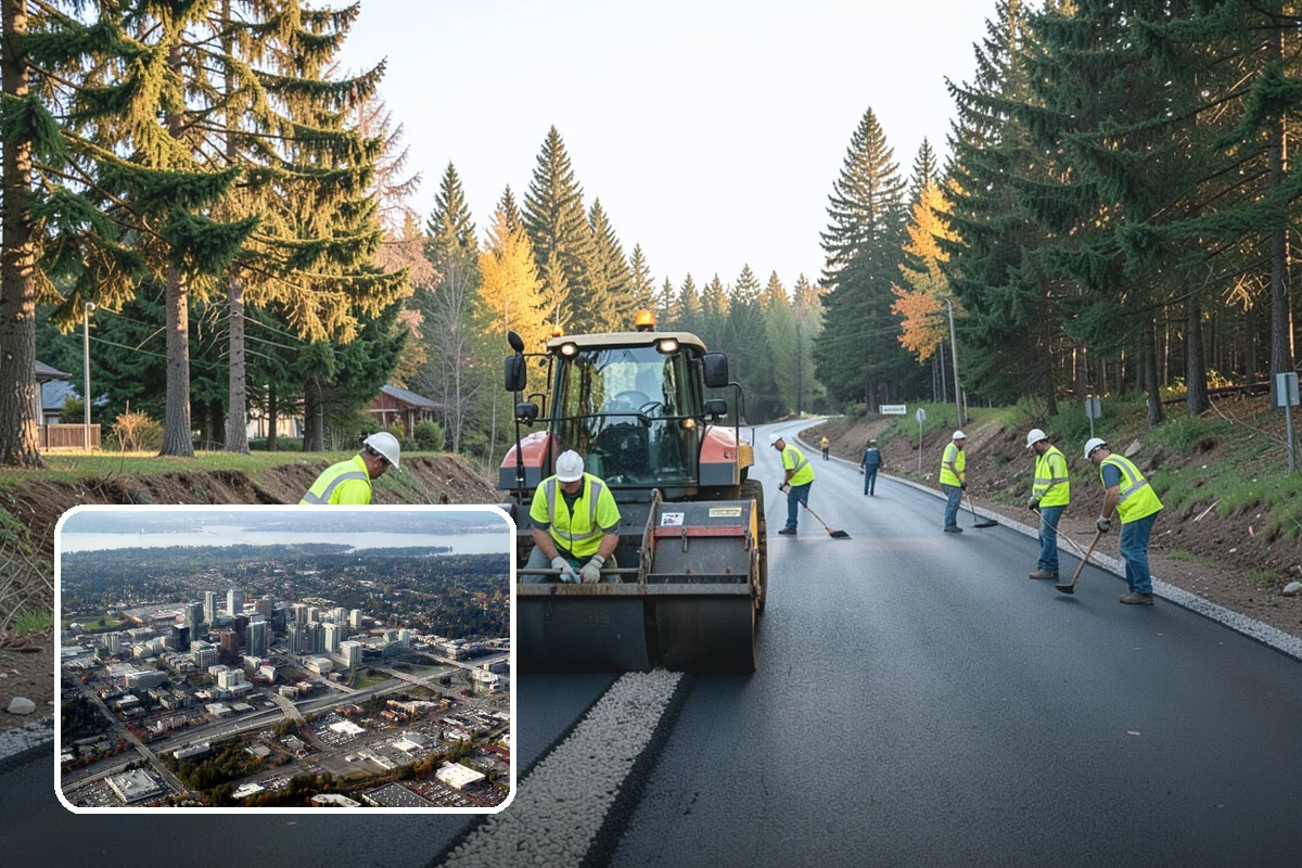 Municipal Retaining Wall Construction in Bellevue, King County, WA - Stabilizes slopes and prevents costly erosion and roadway undermining