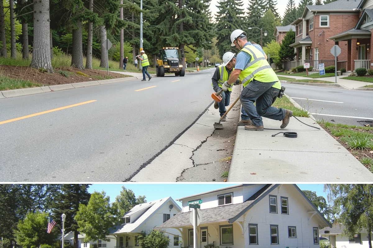 Municipal Retaining Wall Construction in DuPont, Pierce County, WA - Dry summer conditions keep excavations stable and allow proper compaction of engineered backfill.