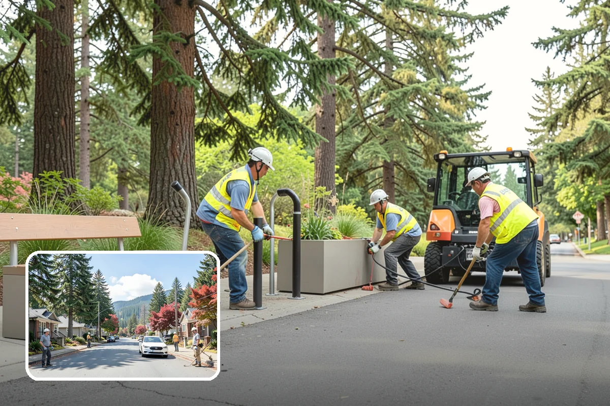 Municipal Retaining Wall Construction in Hunts Point, King County, WA - Stabilizes slopes and prevents costly erosion and roadway undermining