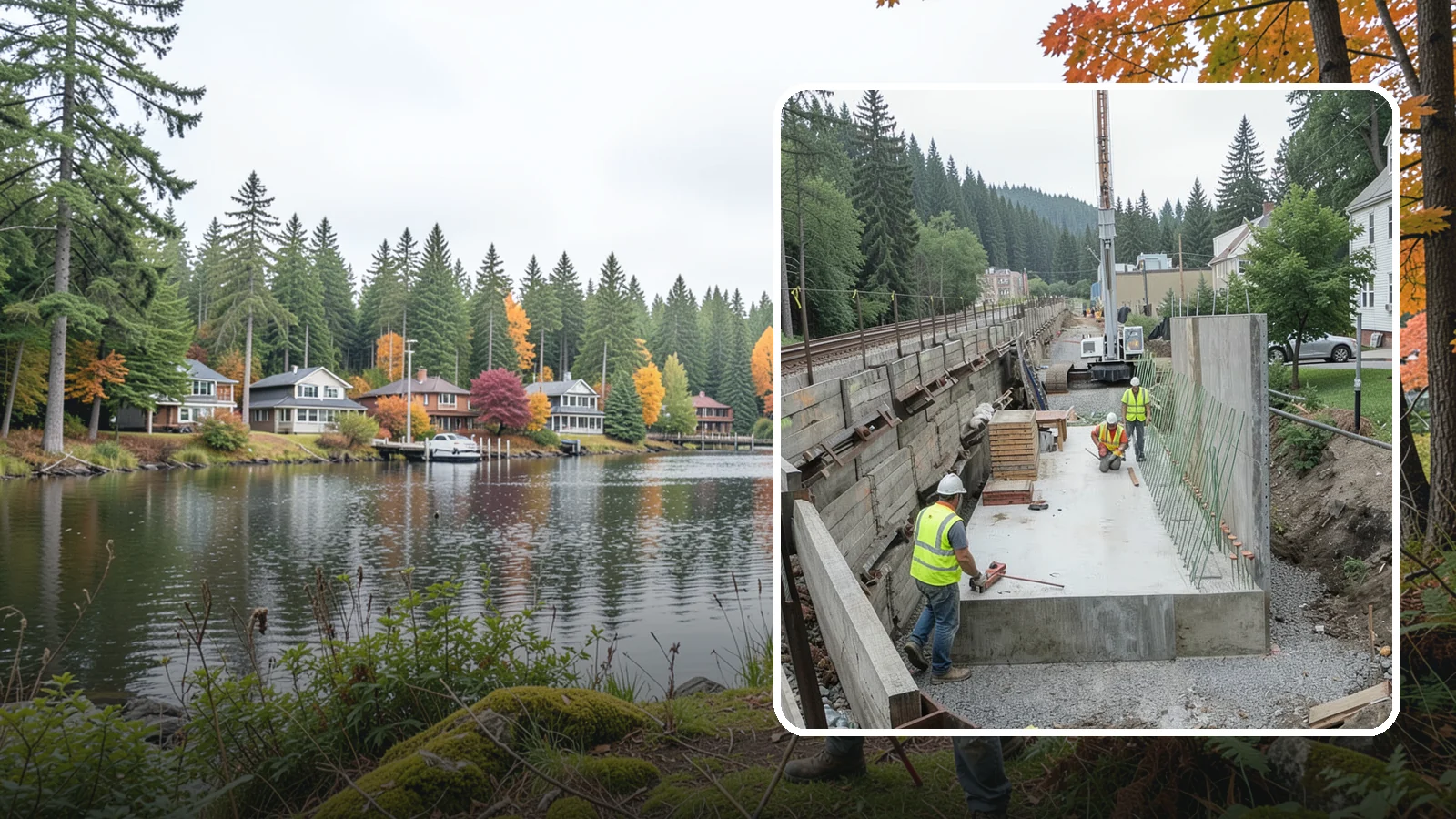 Municipal Retaining Wall Construction in La Conner, Skagit County, WA - Build engineered retaining walls that stabilize slopes, trails, and roadways across challenging Western Washington terrain.