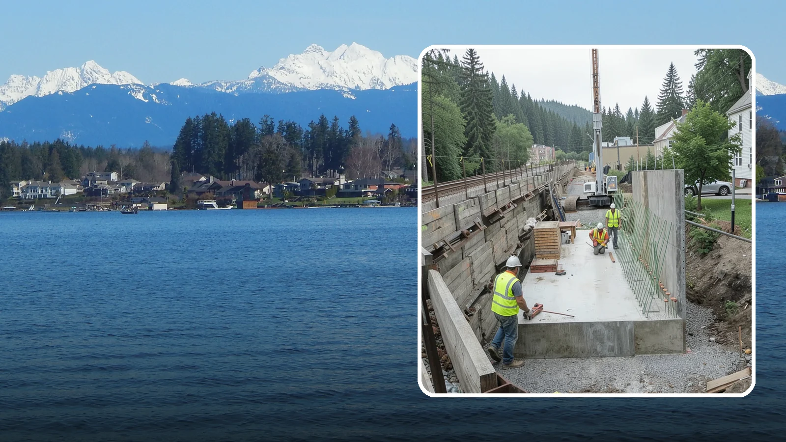 Municipal Retaining Wall Construction in Lake Stevens, Snohomish County, WA - Build engineered retaining walls that stabilize slopes, trails, and roadways across challenging Western Washington terrain.