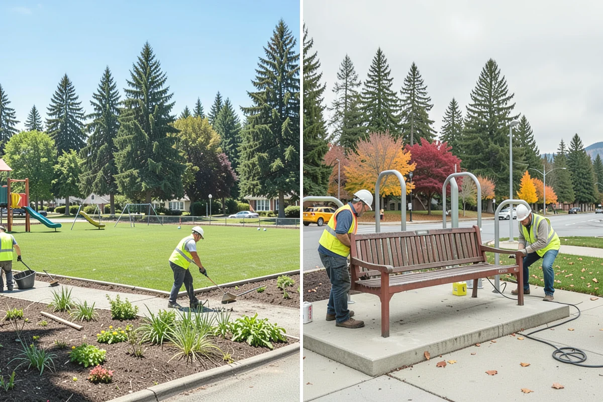 Municipal Retaining Wall Construction in Mercer Island, King County, WA - Geotechnical and drawing review with drainage design confirmation