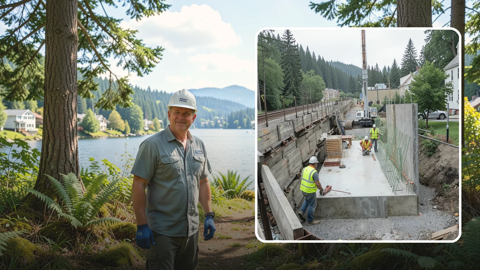 Municipal Retaining Wall Construction in Milton, King County, WA - Build engineered retaining walls that stabilize slopes, trails, and roadways across challenging Western Washington terrain.