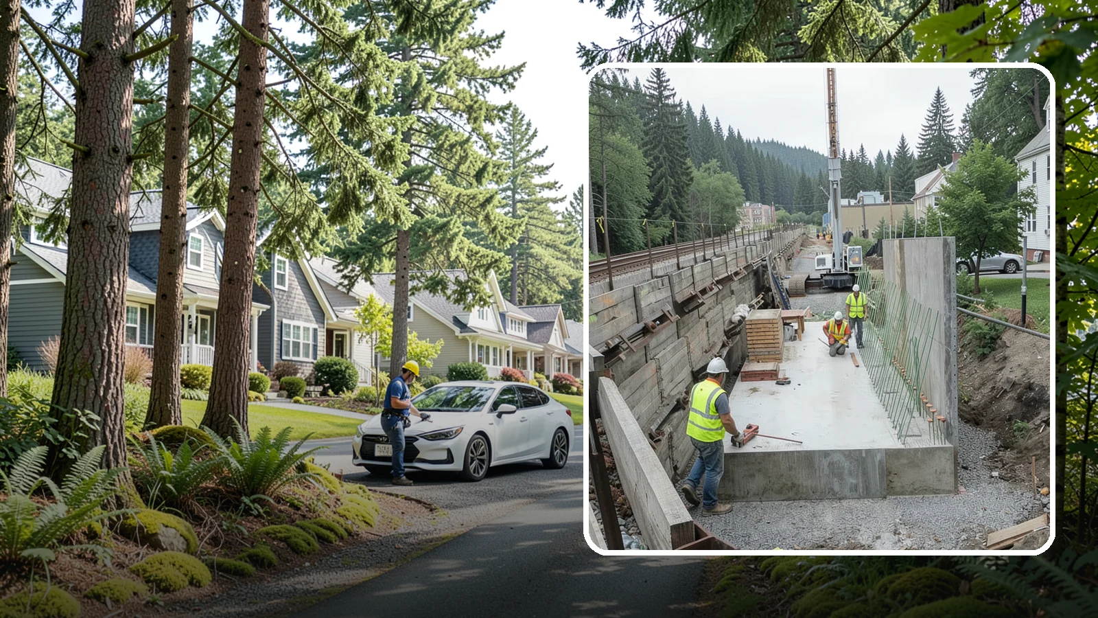Municipal Retaining Wall Construction in Normandy Park, King County, WA - Build engineered retaining walls that stabilize slopes, trails, and roadways across challenging Western Washington terrain.