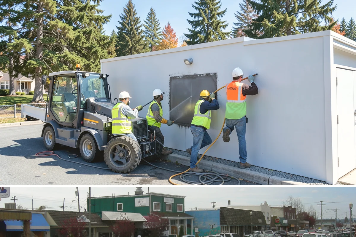 Municipal Retaining Wall Construction in Stanwood, Snohomish County, WA - Dry summer conditions keep excavations stable and allow proper compaction of engineered backfill.