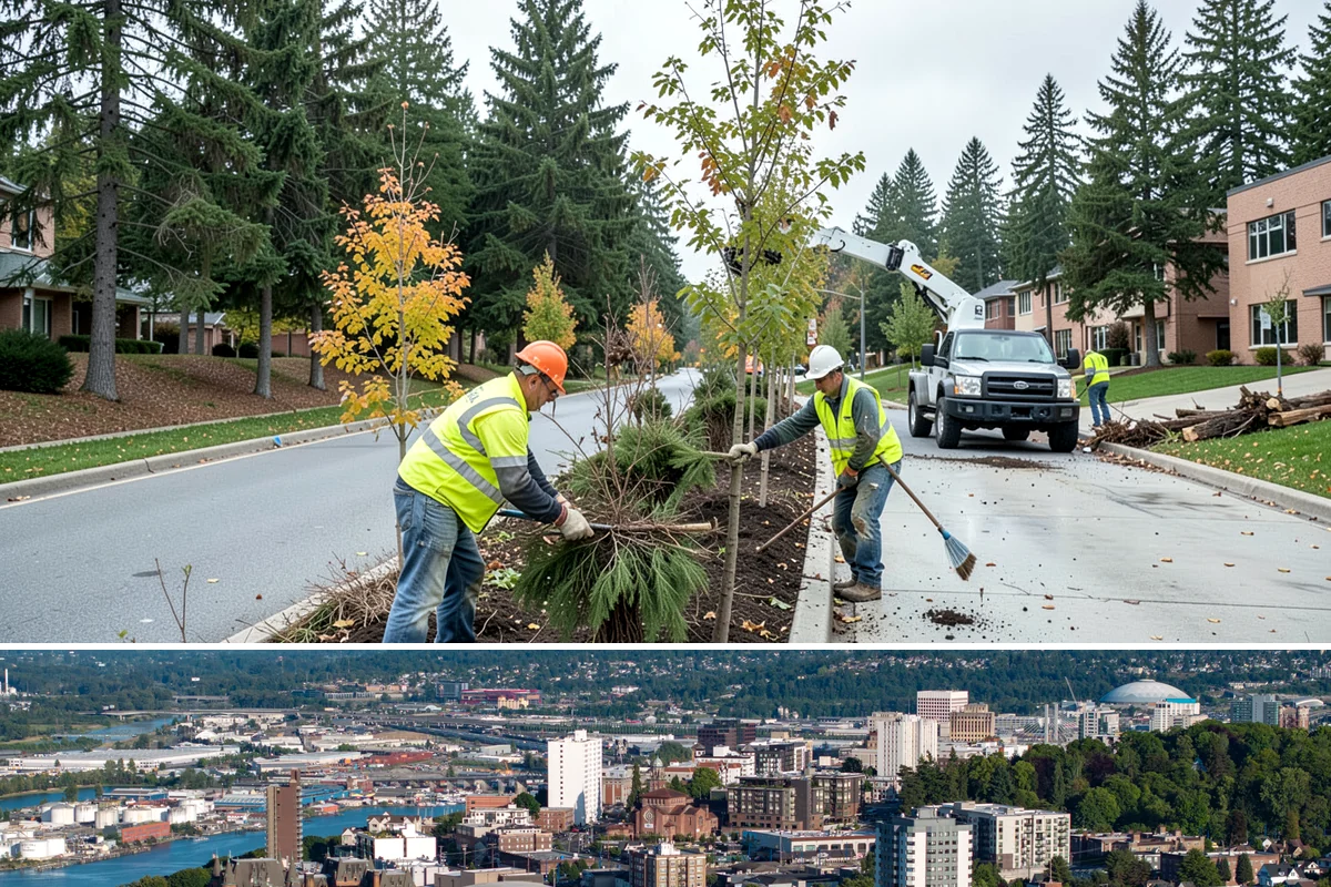 Municipal Retaining Wall Construction in Tacoma, Pierce County, WA - Dry summer conditions keep excavations stable and allow proper compaction of engineered backfill.