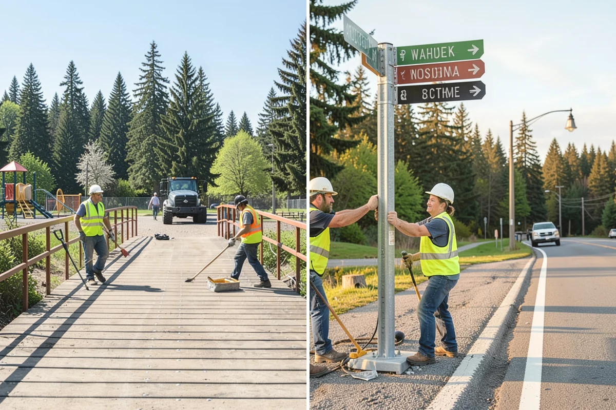 Municipal Retaining Wall Construction in Tukwila, King County, WA - Geotechnical and drawing review with drainage design confirmation