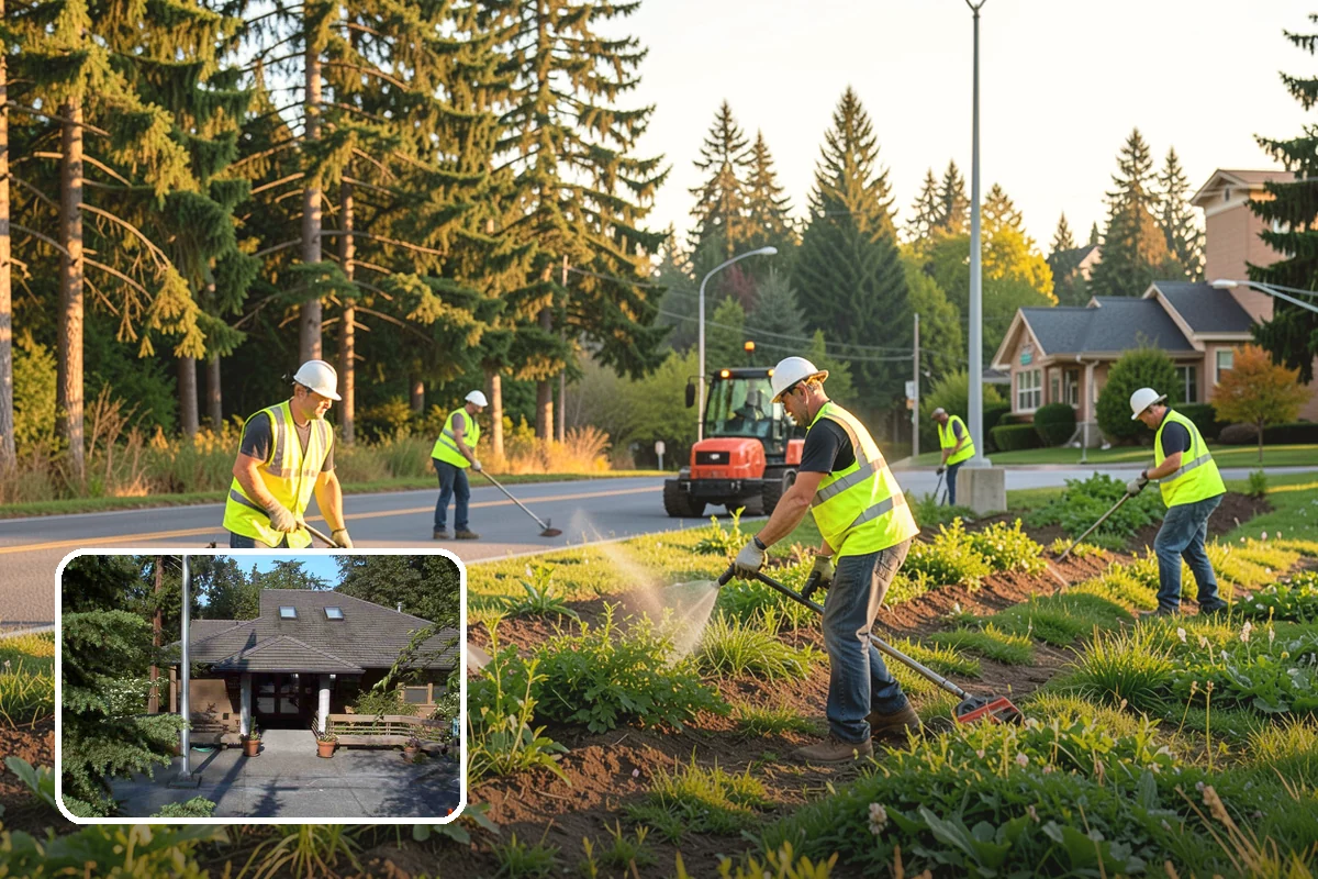 Municipal Retaining Wall Construction in Yarrow Point, King County, WA - Stabilizes slopes and prevents costly erosion and roadway undermining