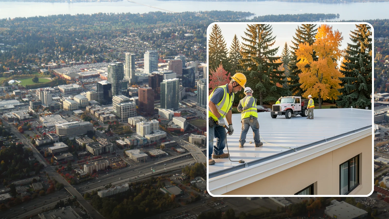 Municipal Roof Inspection in Bellevue, King County, WA - Document roof condition and remaining service life to guide capital planning and warranty compliance decisions.