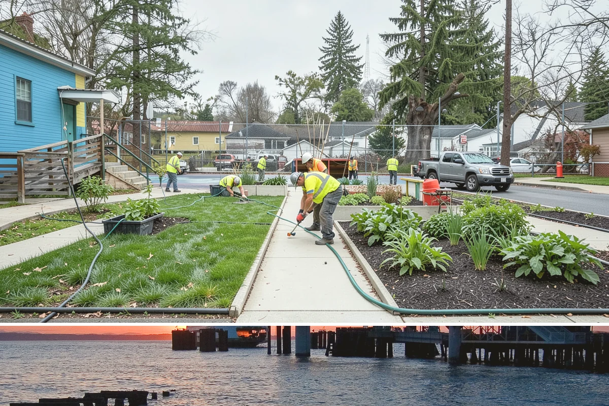 Municipal Roof Inspection in Edmonds, Snohomish County, WA - Inspections run year-round, with dry conditions improving access and the accuracy of moisture readings.