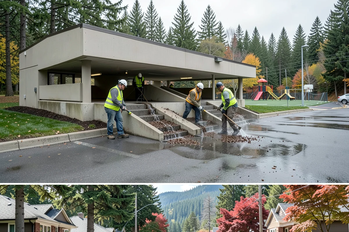 Municipal Roof Inspection in Hunts Point, King County, WA - Inspections run year-round, with dry conditions improving access and the accuracy of moisture readings.