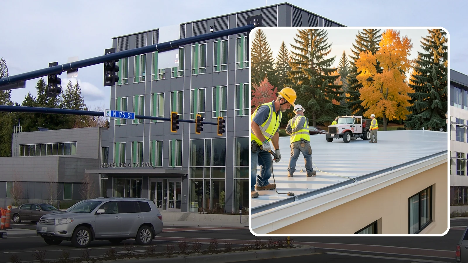 Municipal Roof Inspection in Shoreline, King County, WA - Document roof condition and remaining service life to guide capital planning and warranty compliance decisions.