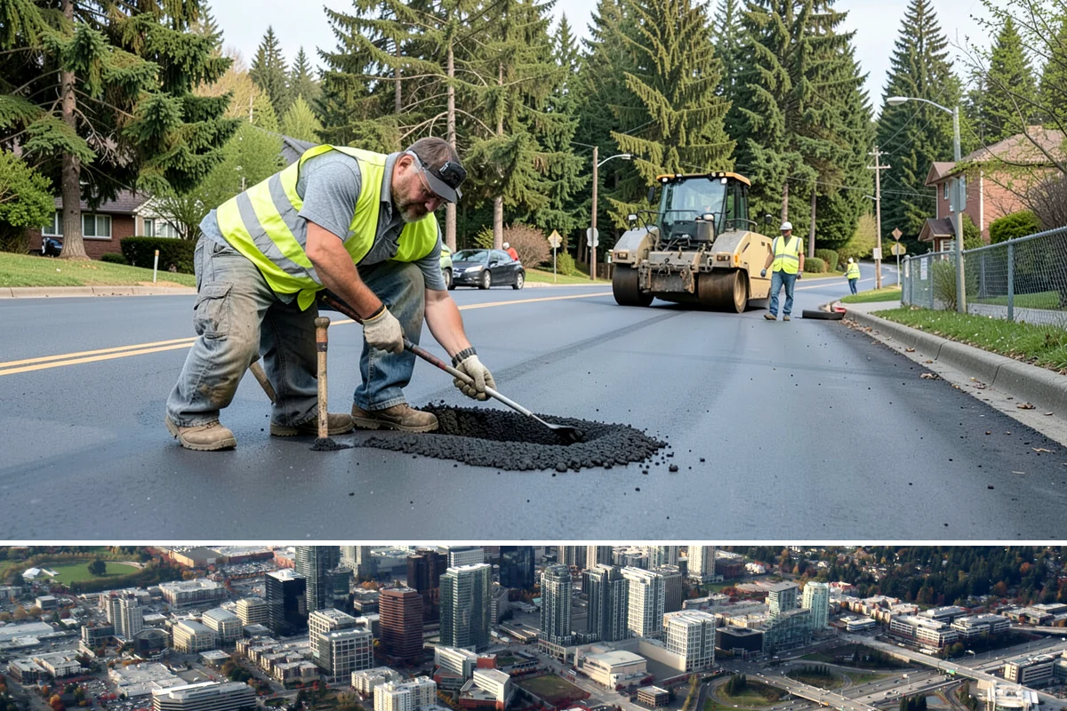 Municipal Roof Repair in Bellevue, King County, WA - Dry-weather windows allow proper adhesion and curing, though we respond to active leaks in any season.