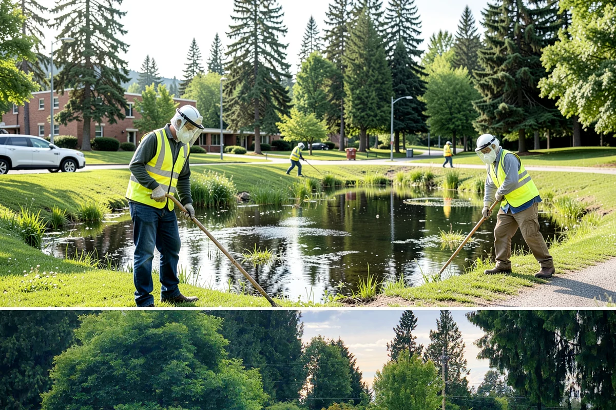 Municipal Roof Repair in Bonney Lake, Pierce County, WA - Dry-weather windows allow proper adhesion and curing, though we respond to active leaks in any season.