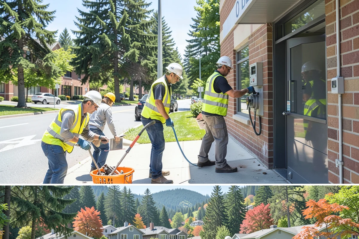 Municipal Roof Repair in Fircrest, Pierce County, WA - Dry-weather windows allow proper adhesion and curing, though we respond to active leaks in any season.