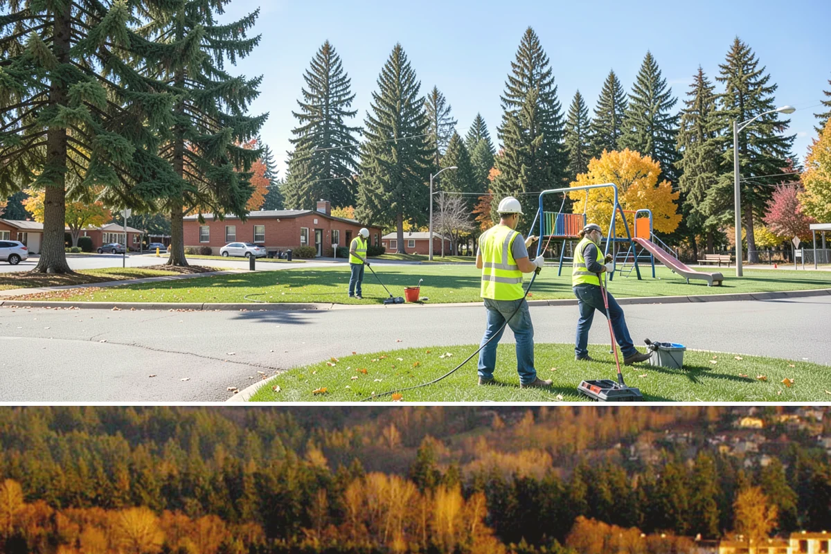 Municipal Roof Repair in Kenmore, King County, WA - Dry-weather windows allow proper adhesion and curing, though we respond to active leaks in any season.