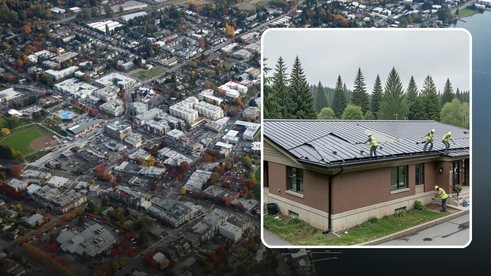 Municipal Roof Repair in Kirkland, King County, WA - Repair leaks, flashing failures, and storm damage on public building roofs before they threaten interiors and assets.