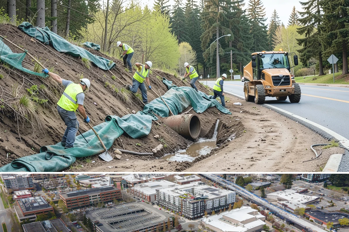 Municipal Roof Repair in Redmond, King County, WA - Dry-weather windows allow proper adhesion and curing, though we respond to active leaks in any season.