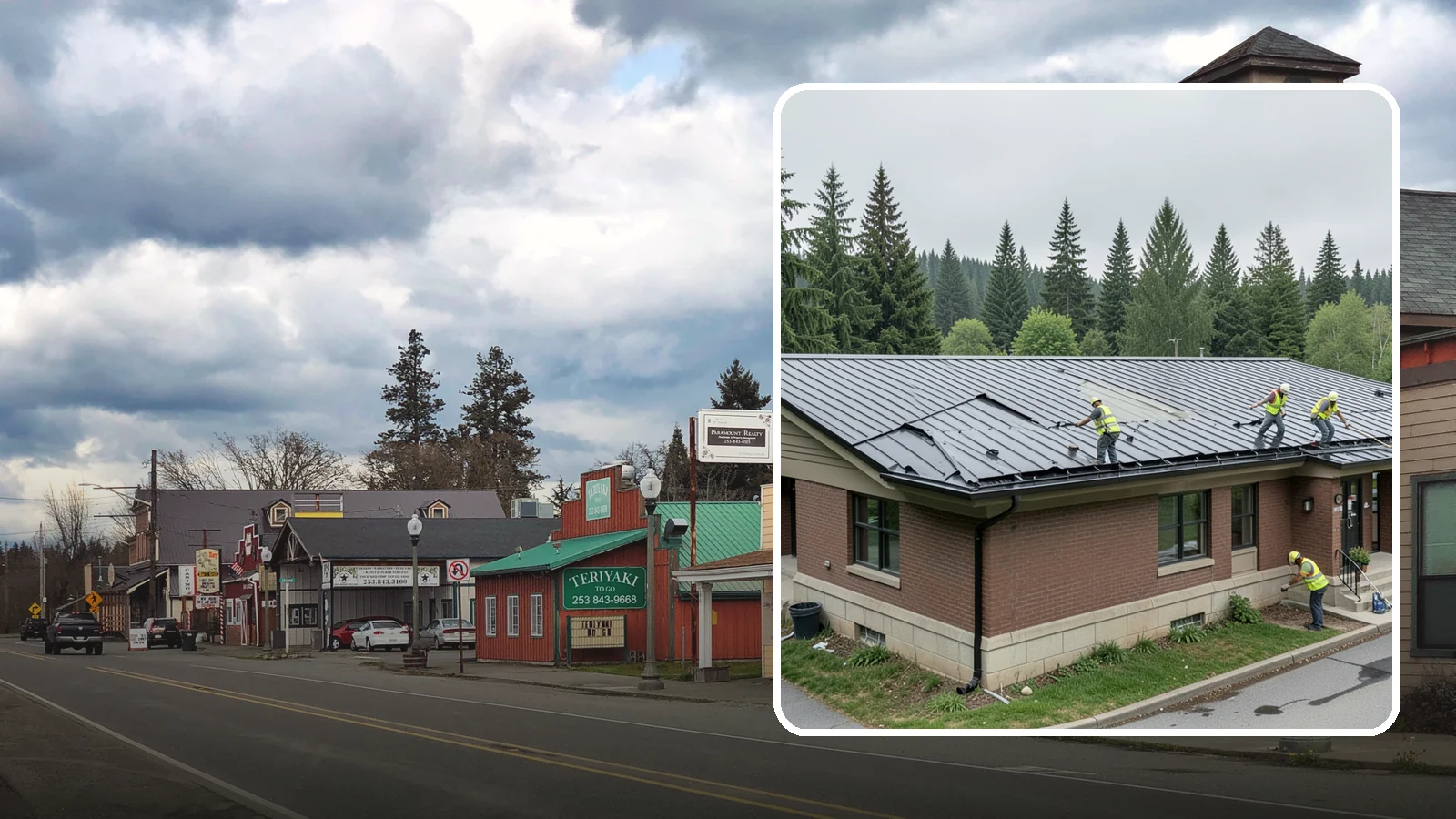 Municipal Roof Repair in Roy, Pierce County, WA - Repair leaks, flashing failures, and storm damage on public building roofs before they threaten interiors and assets.