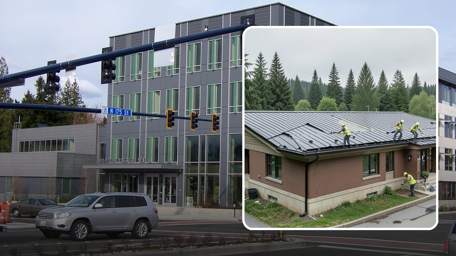 Municipal Roof Repair in Shoreline, King County, WA - Repair leaks, flashing failures, and storm damage on public building roofs before they threaten interiors and assets.