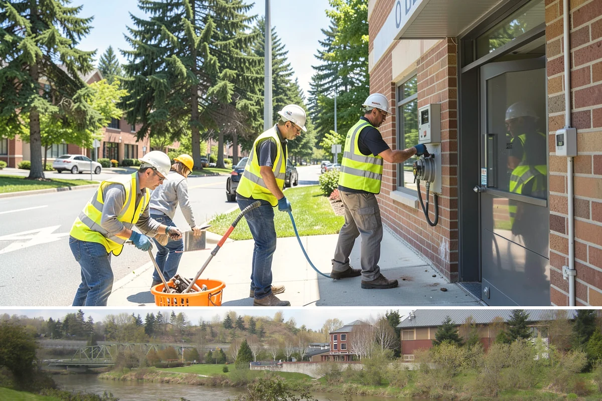 Municipal Roof Repair in Tukwila, King County, WA - Dry-weather windows allow proper adhesion and curing, though we respond to active leaks in any season.