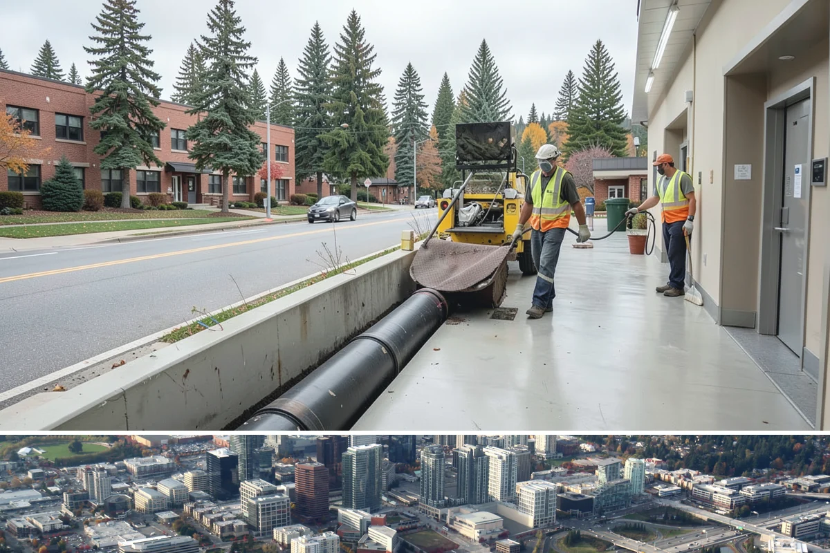 Municipal Roof Replacement in Bellevue, King County, WA - Roof replacement is scheduled for the dry season to protect exposed decks during tear-off and installation.