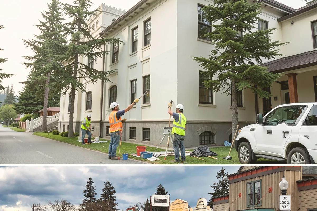 Municipal Roof Replacement in Roy, Pierce County, WA - Roof replacement is scheduled for the dry season to protect exposed decks during tear-off and installation.