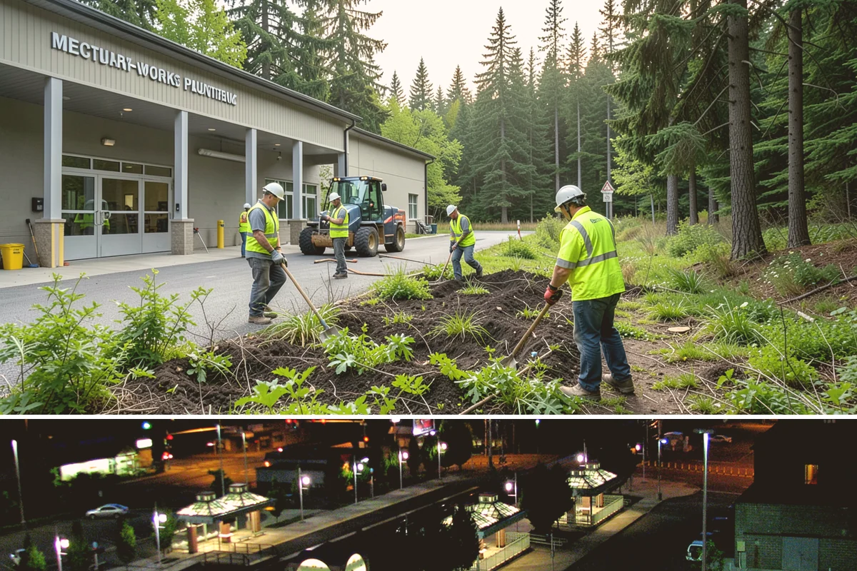 Municipal Shelter Construction in Auburn, King County, WA - Dry-season scheduling protects slab pours and framing from the delays wet weather imposes on structural work.