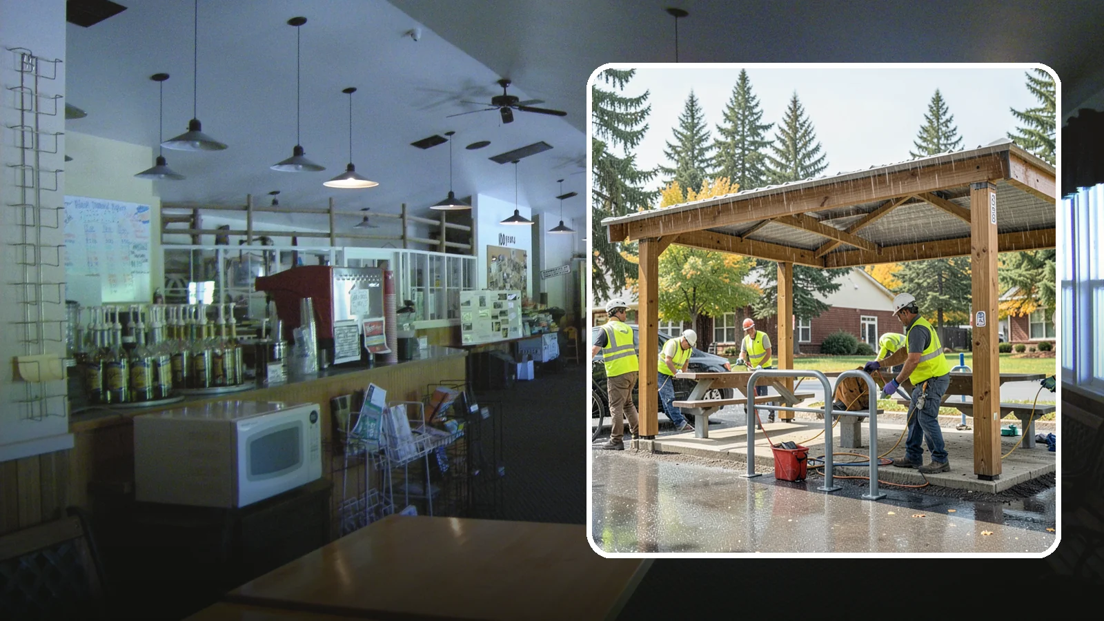 Municipal Shelter Construction in Black Diamond, King County, WA - Construct picnic shelters, pavilions, and covered structures that expand usable public gathering space year-round.