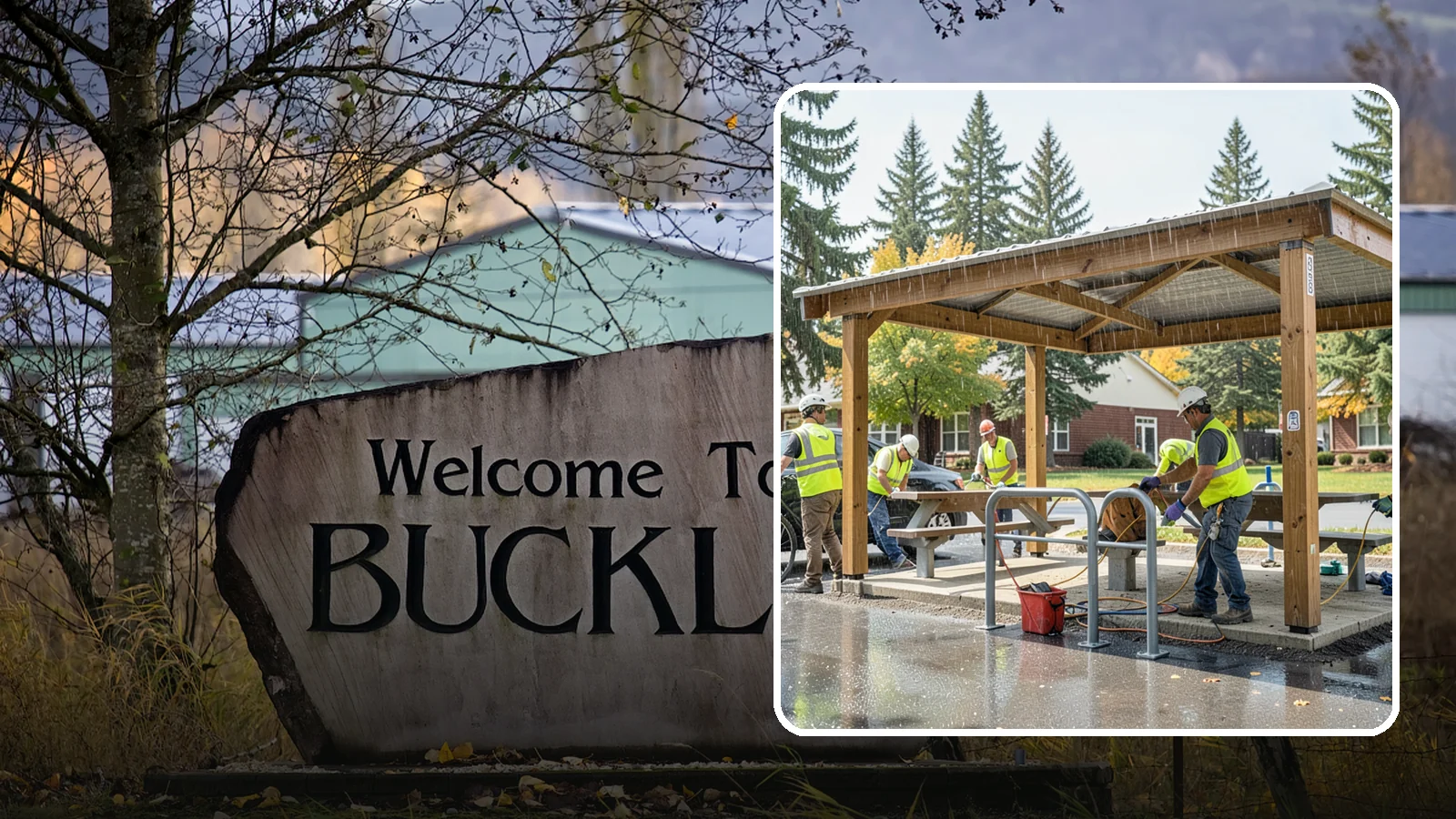 Municipal Shelter Construction in Buckley, Pierce County, WA - Construct picnic shelters, pavilions, and covered structures that expand usable public gathering space year-round.
