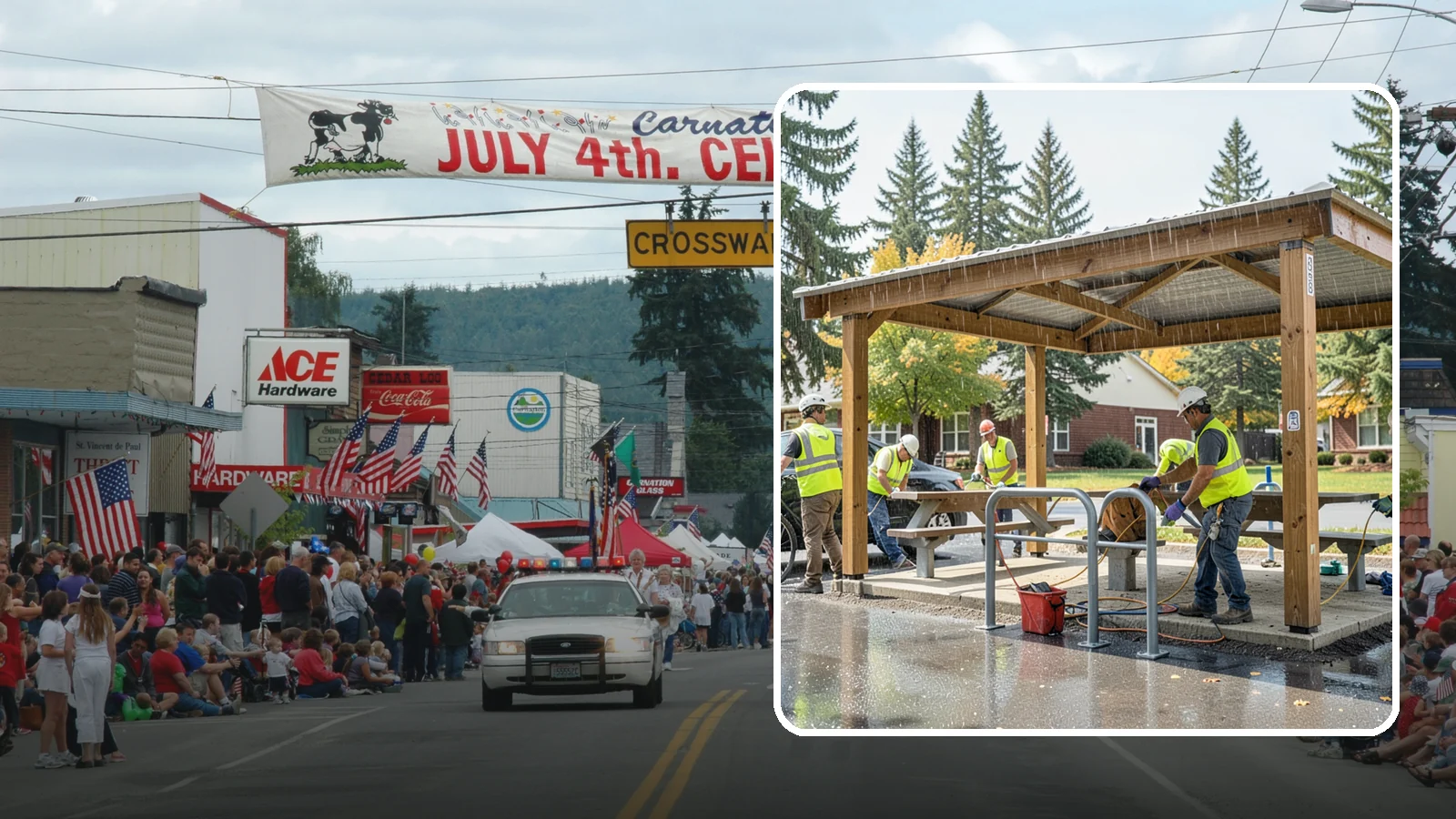 Municipal Shelter Construction in Carnation, King County, WA - Construct picnic shelters, pavilions, and covered structures that expand usable public gathering space year-round.