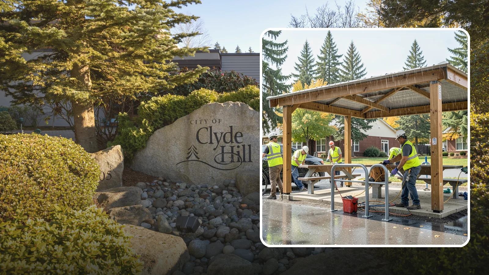Municipal Shelter Construction in Clyde Hill, King County, WA - Construct picnic shelters, pavilions, and covered structures that expand usable public gathering space year-round.