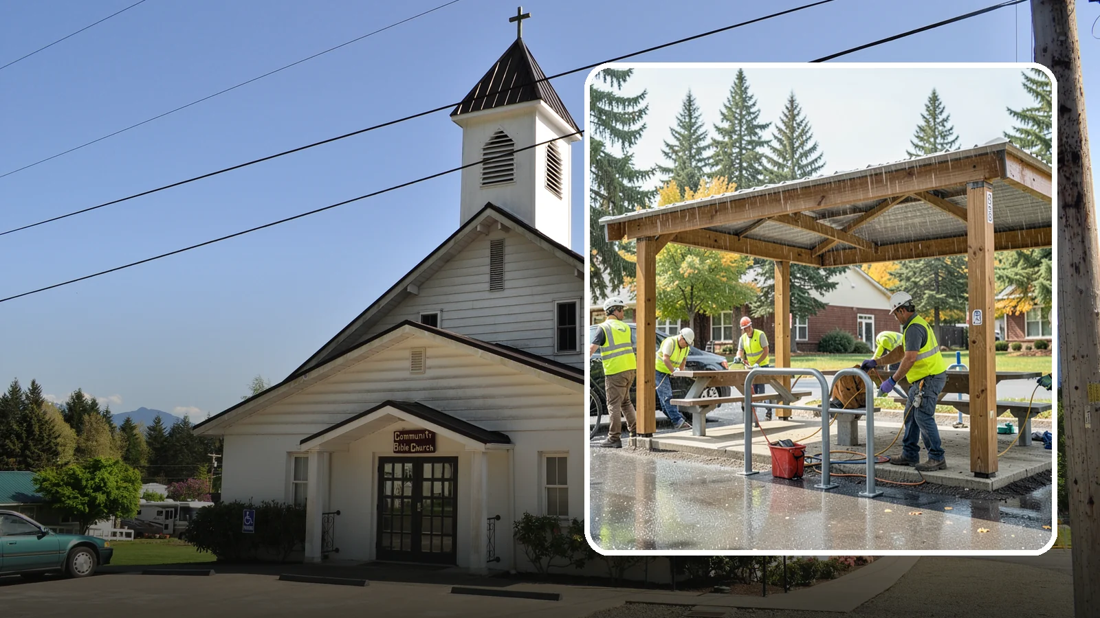 Municipal Shelter Construction in Concrete, Skagit County, WA - Construct picnic shelters, pavilions, and covered structures that expand usable public gathering space year-round.