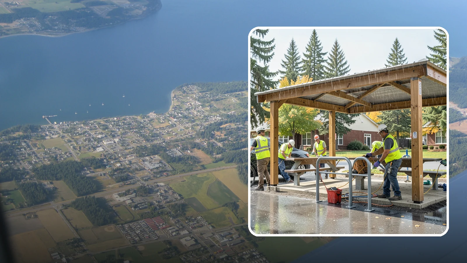 Municipal Shelter Construction in Coupeville, Island County, WA - Construct picnic shelters, pavilions, and covered structures that expand usable public gathering space year-round.