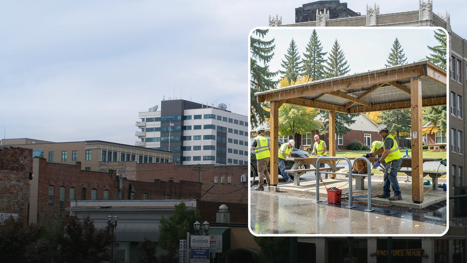 Municipal Shelter Construction in Everett, Snohomish County, WA - Construct picnic shelters, pavilions, and covered structures that expand usable public gathering space year-round.