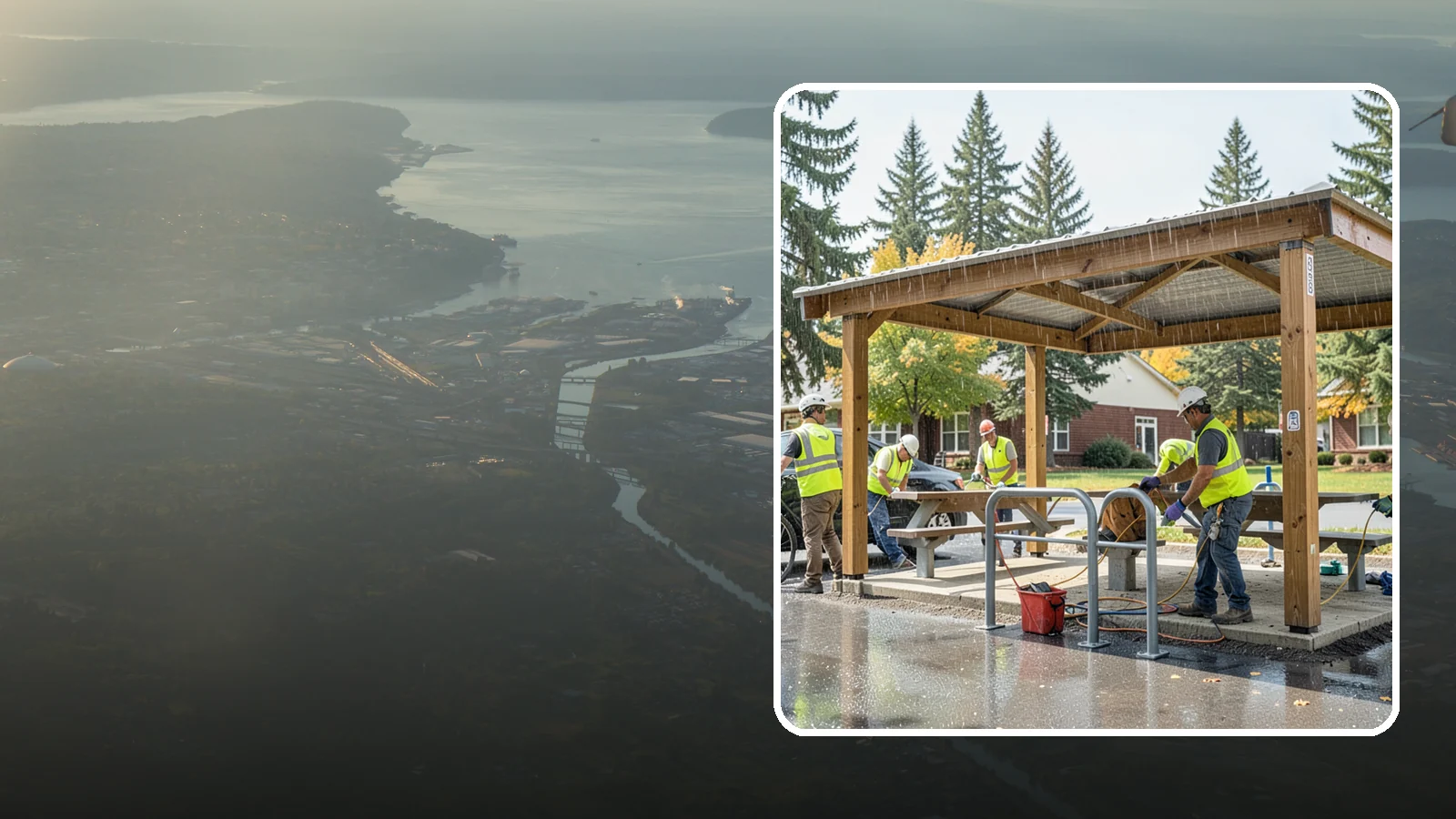 Municipal Shelter Construction in Fife, Pierce County, WA - Construct picnic shelters, pavilions, and covered structures that expand usable public gathering space year-round.