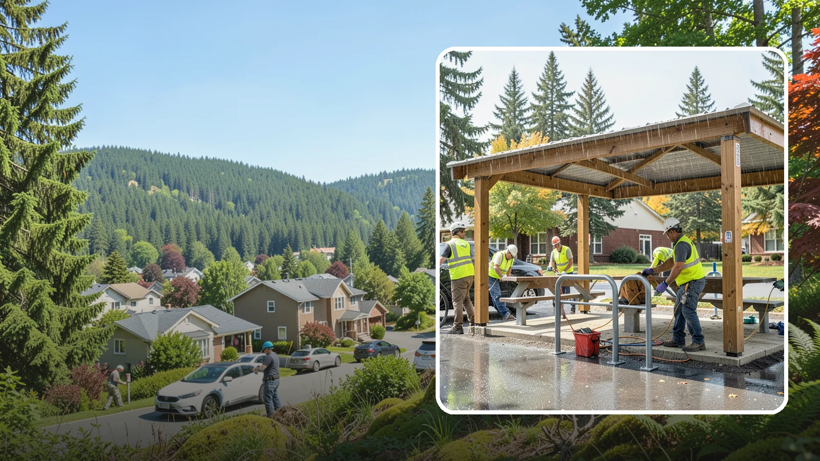 Municipal Shelter Construction in Index, Snohomish County, WA - Construct picnic shelters, pavilions, and covered structures that expand usable public gathering space year-round.