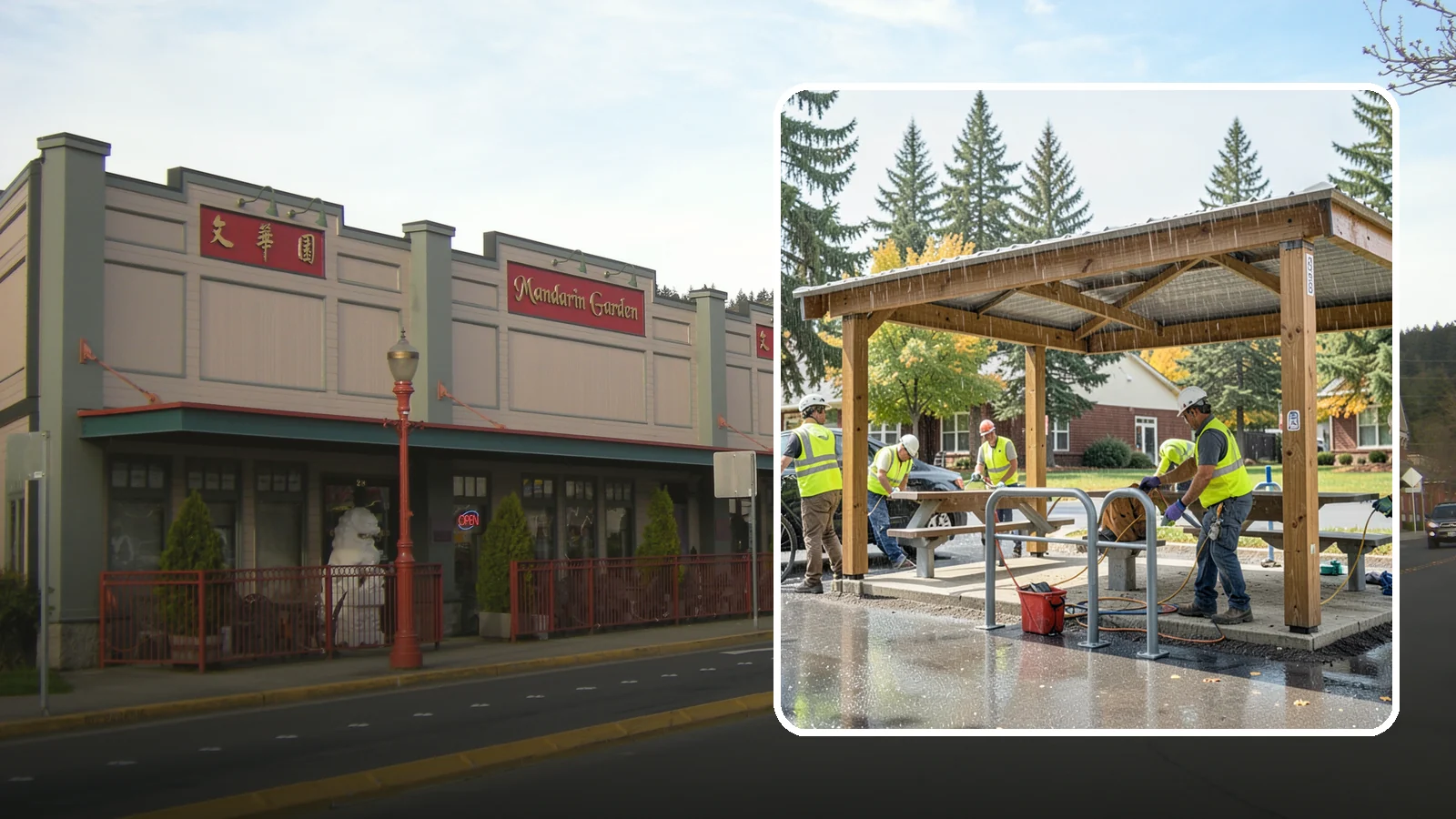 Municipal Shelter Construction in Issaquah, King County, WA - Construct picnic shelters, pavilions, and covered structures that expand usable public gathering space year-round.