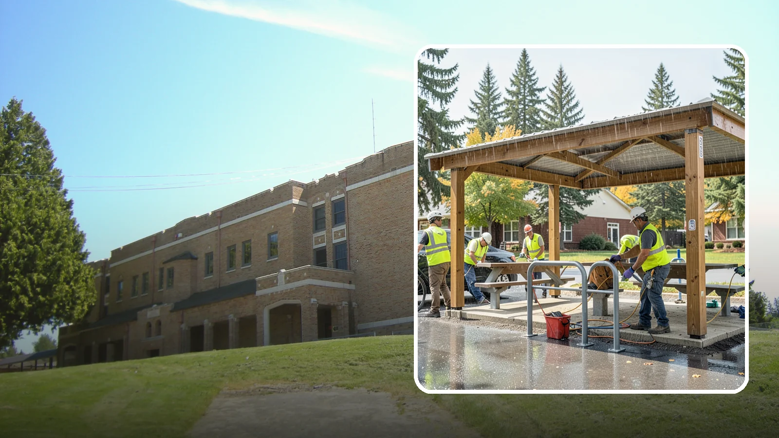 Municipal Shelter Construction in Maple Valley, King County, WA - Construct picnic shelters, pavilions, and covered structures that expand usable public gathering space year-round.