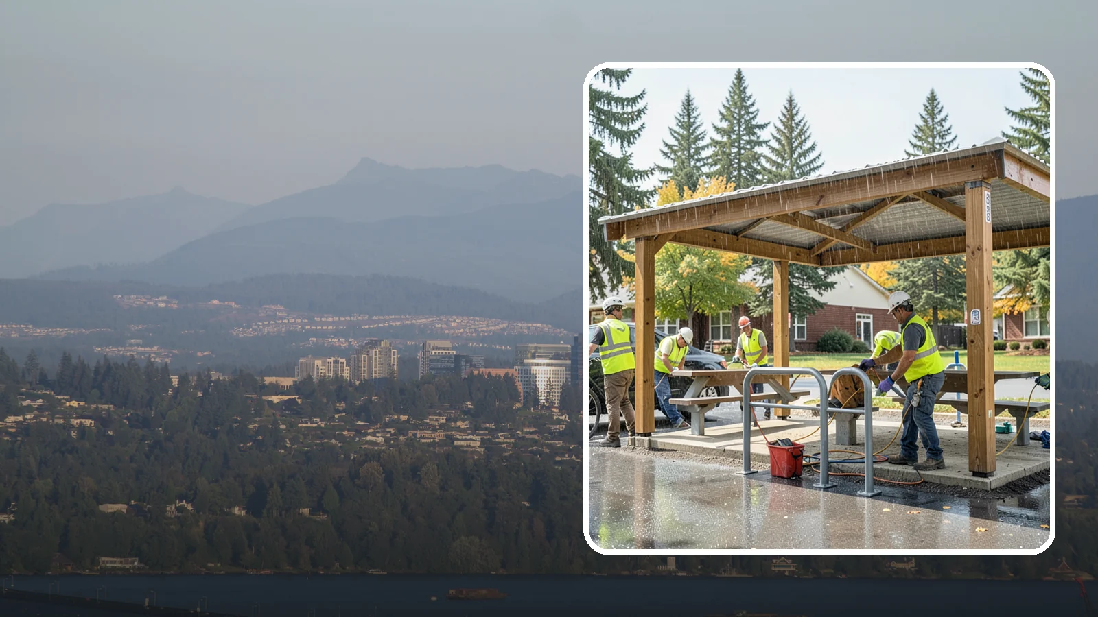 Municipal Shelter Construction in Medina, King County, WA - Construct picnic shelters, pavilions, and covered structures that expand usable public gathering space year-round.