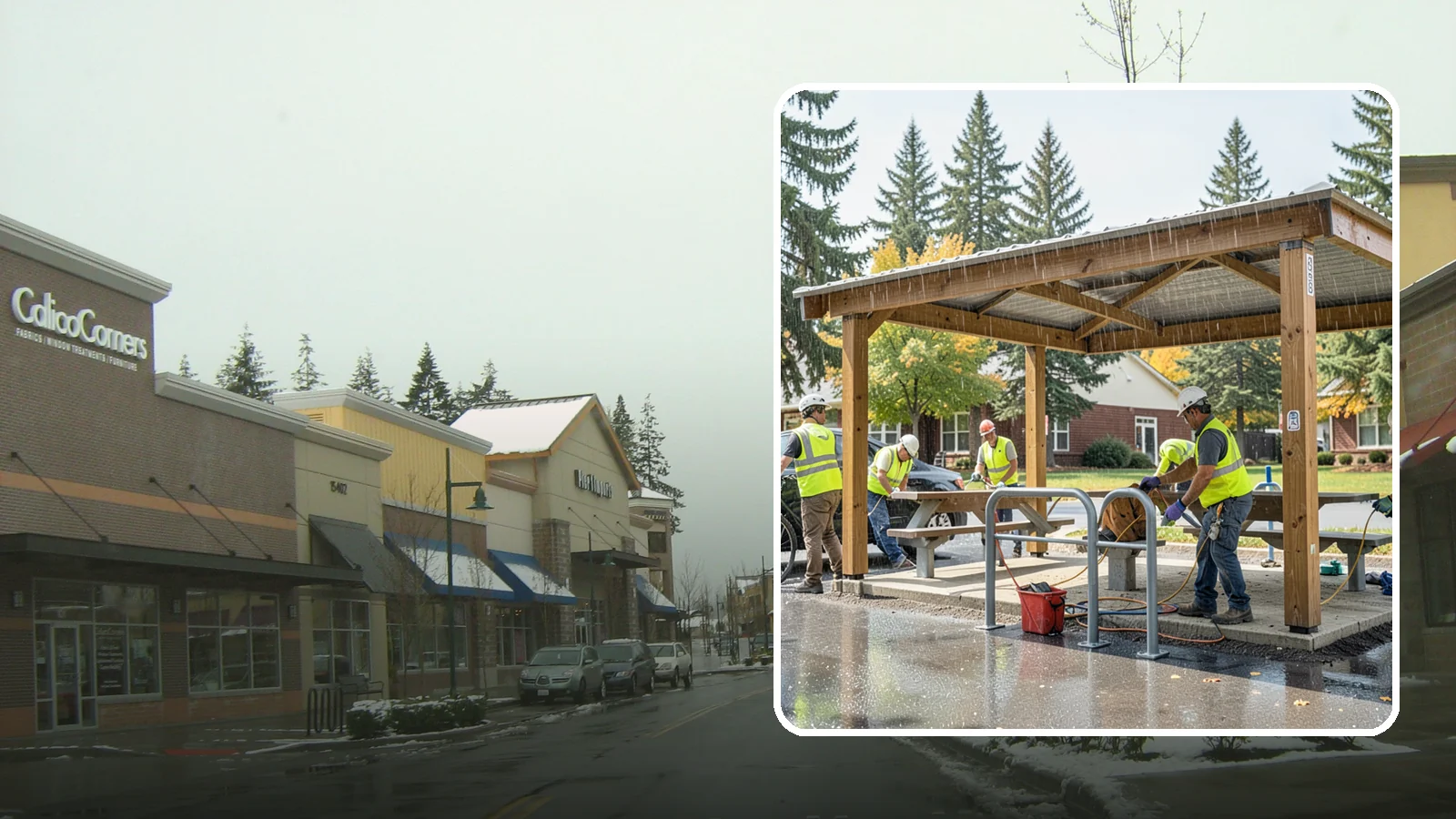 Municipal Shelter Construction in Mill Creek, Snohomish County, WA - Construct picnic shelters, pavilions, and covered structures that expand usable public gathering space year-round.