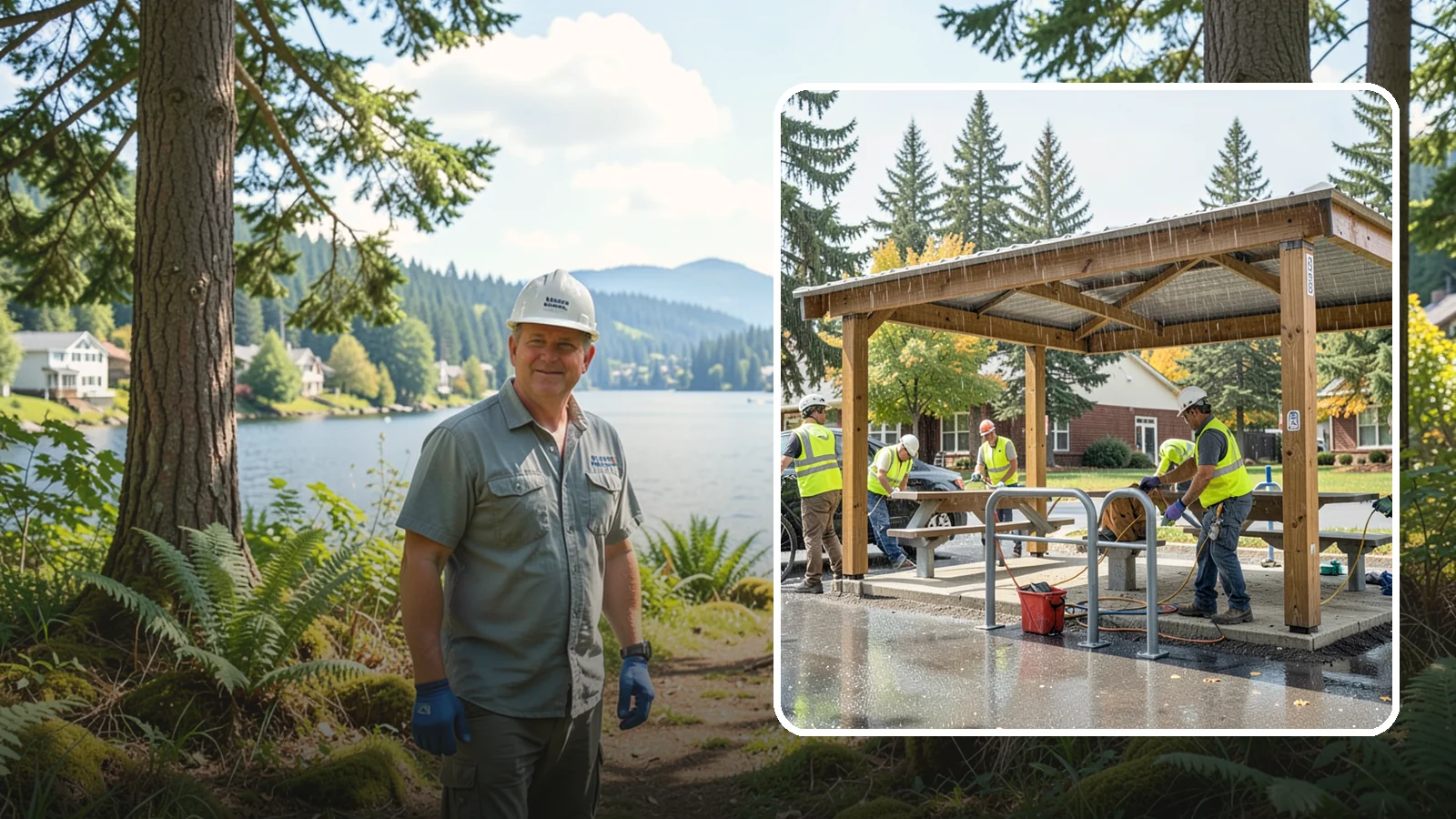 Municipal Shelter Construction in Milton, King County, WA - Construct picnic shelters, pavilions, and covered structures that expand usable public gathering space year-round.