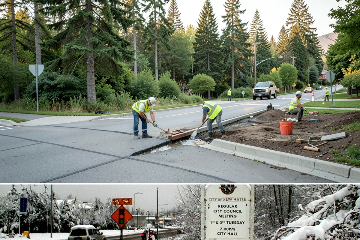 Municipal Shelter Construction in Newcastle, King County, WA - Dry-season scheduling protects slab pours and framing from the delays wet weather imposes on structural work.