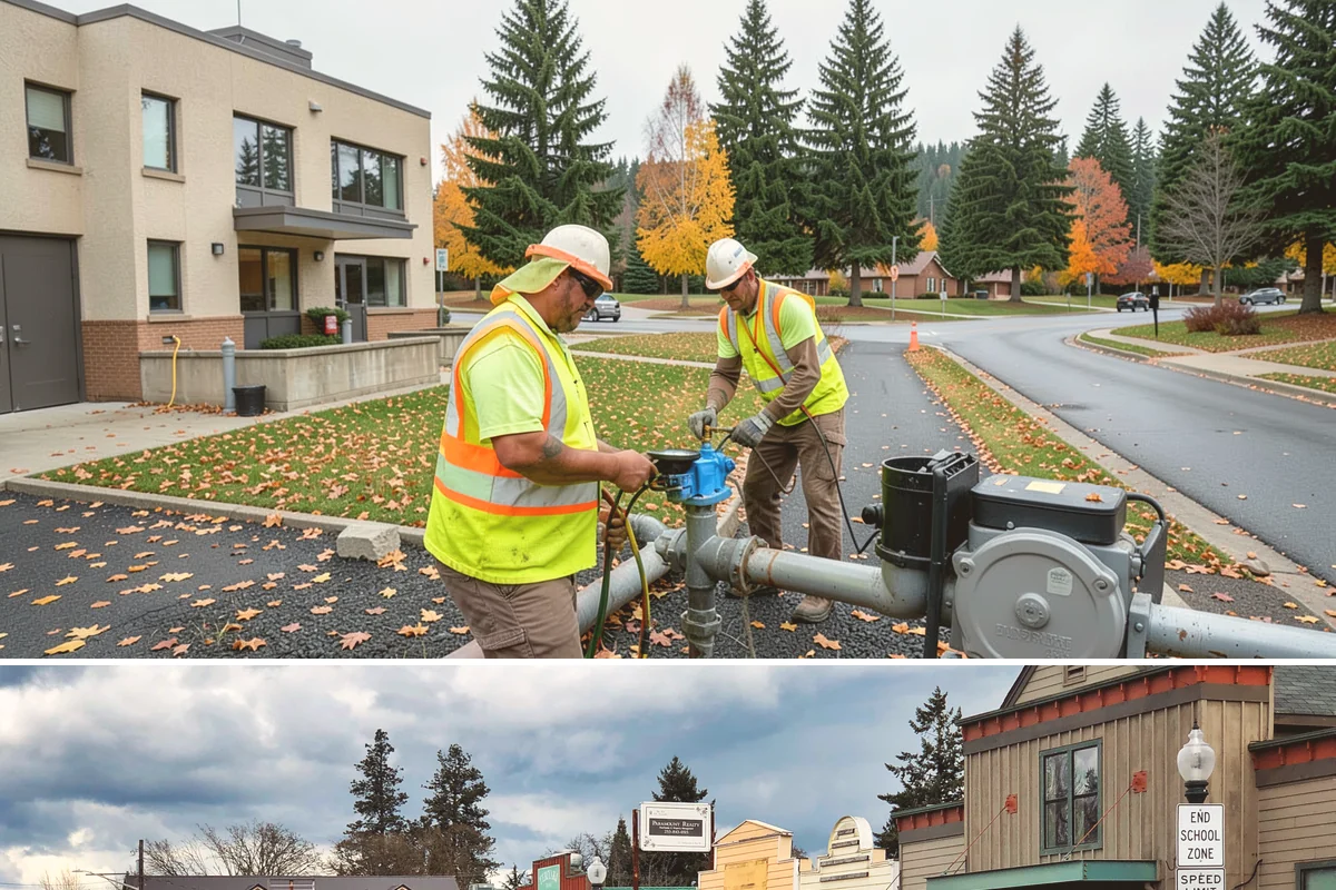 Municipal Shelter Construction in Roy, Pierce County, WA - Dry-season scheduling protects slab pours and framing from the delays wet weather imposes on structural work.