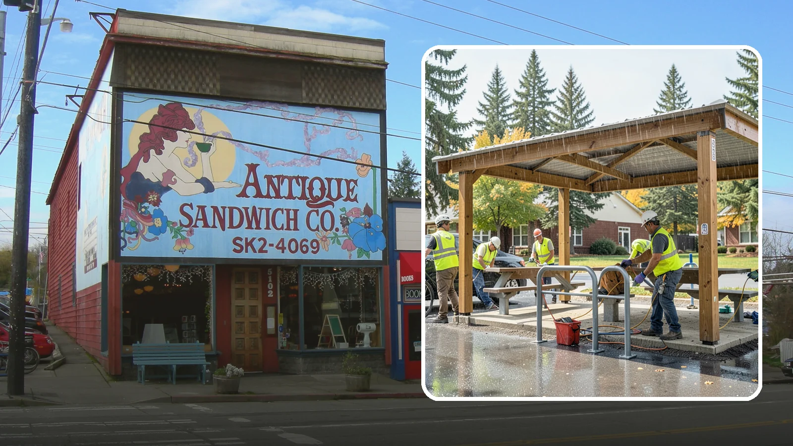 Municipal Shelter Construction in Ruston, Pierce County, WA - Construct picnic shelters, pavilions, and covered structures that expand usable public gathering space year-round.