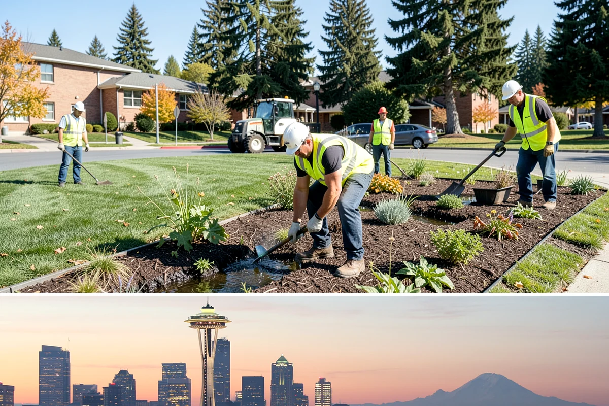 Municipal Shelter Construction in Seattle, King County, WA - Dry-season scheduling protects slab pours and framing from the delays wet weather imposes on structural work.