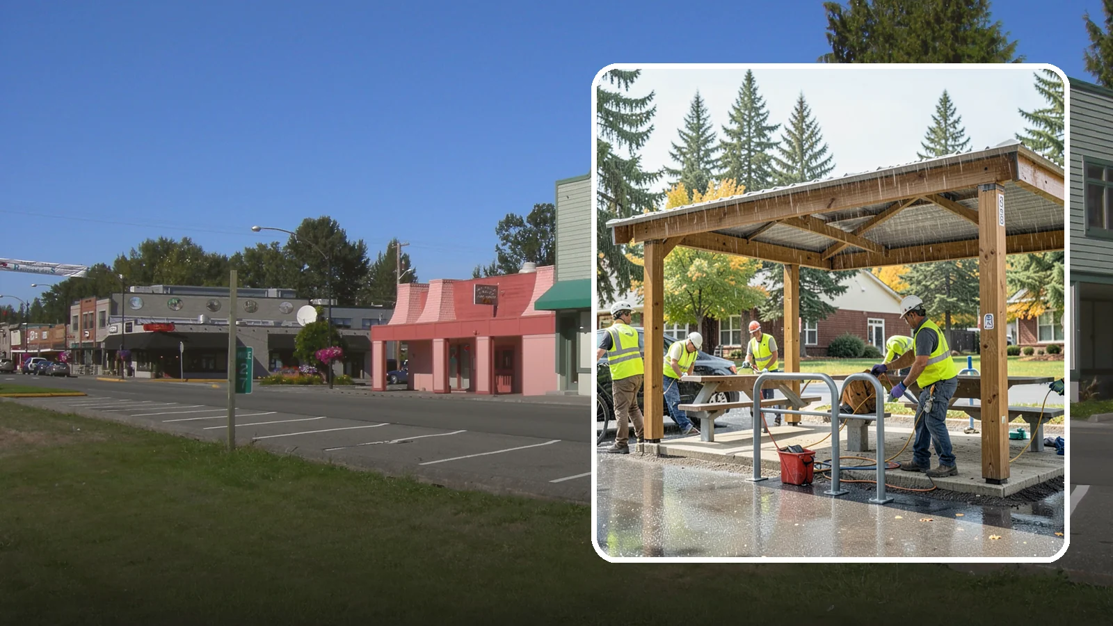 Municipal Shelter Construction in Snoqualmie, King County, WA - Construct picnic shelters, pavilions, and covered structures that expand usable public gathering space year-round.